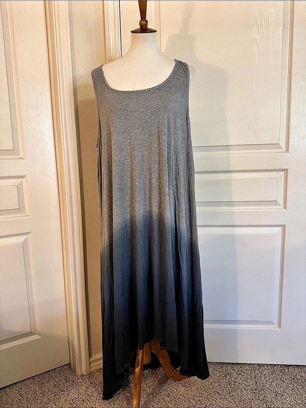 Torrid Gray and Blue Ombre Maxi Dress Size 3X 22/24